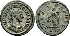 Roman Imperial Coins CARINUS (283-285). Antoninianus. Rome. Obv: MP C M AVR CARINVS AVG. Radiate, draped and cuirassed bust right. Rev: AEQVITAS AVGG / KAZ. Aequitas standing left, holding scales and 