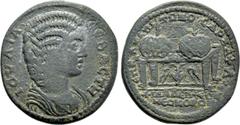 Roman Provincial Coins LYDIA. Philadelphia. Julia Domna (Augusta, 193-217). Ae. Kl. Kapitonos, first archon. Obv: ΙΟVΛΙΑ CЄΒΑCΤΗ. Draped bust right. Rev: ЄΠ KΛ ΚΑΠΙΤΩΝΟC ΑΡΧA / ΦΙΛAΔЄΛΦЄΩΝ ΝЄΩΚΟΡΩΝ. T