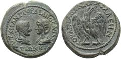 Roman Provincial Coins THRACE. Anchialus. Gordian III with Tranquillina (238-244). Ae. Obv: AVT K M ANT ΓOPΔIANOC AVΓ CЄB / TPANKVΛΛINA. Laureate, draped, and cuirassed bust of Gordian and draped bust