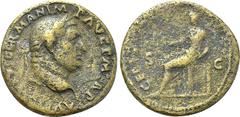 Roman Imperial Coins VITELLIUS (69). As. Rome. Obv: A VITELLIVS GERMAN IMP AVG P M TR P. Laureate head right. Rev: CERES AVG / S - C. Ceres seated left on throne, holding grain ears and torch. RIC² 14