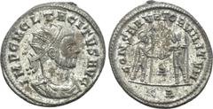 Roman Imperial Coins TACITUS (275-276). Antoninianus. Cyzicus. Obv: IMP C M CL TACITVS AVG. Radiate, draped and cuirassed bust right. Rev: CONSERVATORI MILITVM / KA. Mars, standing right and holding s