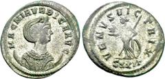 Roman Imperial Coins MAGNIA URBICA (Augusta, 283-285). Antoninianus. Ticinum. Obv: MAGNIA VRBICA AVG. Mantled bust facing, head right, wearing stephane and set upon crescent. Rev: VENVS VICTRIX / SXXI
