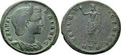 Roman Imperial Coins GALERIA VALERIA (Augusta, 293-311). Follis. Thessalonica. Obv: GAL VALERIA AVG. Draped bust right, wearing stephane. Rev: VENERI VICTRICI / HTB. Venus standing left, holding apple
