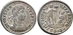 Roman Imperial Coins CONSTANTIUS II (337-361). Ae. Siscia. Obv: D N CONSTANTIVS P F AVG. Diademed, draped and cuirassed bust right. Rev: FEL TEMP REPARATIO / ΓSIS•. Constantius standing left on galley
