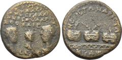 Roman Provincial Coins BITHYNIA. Nicaea. Valerian I, Gallienus and Valerian II (256-268). Ae. Obv: AYT OYAΛEPIANOC ΓAΛΛIHNOC OYAΛEPIANOC KAIC CEBB. Radiate, draped and cuirassed busts of Valerian I an