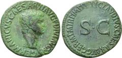 Roman Imperial Coins GERMANICUS (Died 19). As. Rome. Struck under Claudius. Obv: GERMANICVS CAESAR TI AVG F DIVI AVG N. Bare head right. Rev: TI CLAVDIVS CAESAR AVG GERM P M TR P IMP P P. Large S C. R