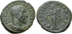 Roman Imperial Coins MAXIMINUS THRAX (235-238). As. Rome. Obv: IMP MAXIMINVS PIVS AVG. Laureate, draped and cuirassed bust right. Rev: PROVIDENTIA AVG / S - C. Providentia standing left, holding cornu
