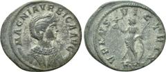 Roman Imperial Coins MAGNIA URBICA (Augusta, 283-285). Antoninianus. Ticinum. Obv: MAGNIA VRBICA AVG. Mantled bust right, wearing stephane and set upon crescent. Rev: VENVS VICTRIX / [...]. Venus stan