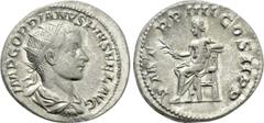 Roman Imperial Coins GORDIAN III (238-244). Antoninianus. Rome. Obv: IMP GORDIANVS PIVS FEL AVG. Radiate, draped and cuirassed bust right. Rev: P M TR P IIII COS II P P. Apollo seated left on throne, 