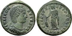 Roman Imperial Coins HELENA (Augusta, 324-328/30). Follis. Cyzicus. Obv: FL HELENA AVGVSTA. Diademed and draped bust right. Rev: SECVRITAS REI PVBLICE / SMKA•. Securitas standing left, holding branch.