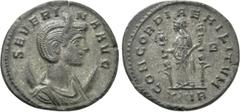 Roman Imperial Coins SEVERINA (Augusta, 270-275). Antoninianus. Rome. Obv: SEVERINA AVG. Draped bust right, wearing stephane and set upon crescent. Rev: CONCORDIAE MILITVM / XXIR. Concordia standing f