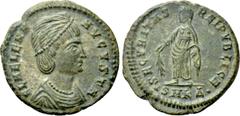 Roman Imperial Coins HELENA (Augusta, 324-328/30). Follis. Cyzicus. Obv: FL HELENA AVGVSTA. Diademed and draped bust right. Rev: SECVRITAS REIPVBLICE / •SMKΔ•. Securitas standing left, holding branch.