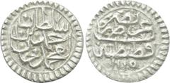 World Coins OTTOMAN EMPIRE. Ahmed III (AH 1115-1143 / 1703-1730 AD). Akçe. Qustantiniya (Constantinople). Dated AH 1115 (1703 AD). Obv: Legend. Rev: Legend, with mint and AH date. Pere 524; ICV 3267. 