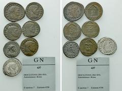 Group Lots 7 Coins of Maxentius and Diocletianus. Obv: . Rev: . . Condition: See picture. Weight: g. Diameter: mm.