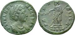 Roman Imperial Coins HELENA (Augusta, 324-328/30). Ae. Constantinople. Posthumous issue. Obv: FL IVL HELENAE AVG. Diademed and mantled bust right. Rev: PAX PVBLICA. Pax standing left, holding branch a