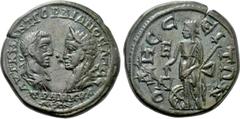 Roman Provincial Coins MOESIA INFERIOR. Odessus. Gordian III with Tranquillina (238-244). Ae Pentassarion. Obv: AVT K M ANT ΓOPΔIANOC AVΓ CЄ / TPANKVΛΛINA. Draped busts of Gordian, laureate and cuiras