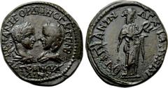 Roman Provincial Coins THRACE. Anchialus. Gordian III with Tranquillina (238-244). Ae. Obv: AVT K M ANT ΓOPΔIANOC AVΓ CEB / TPANKVΛΛINA. Draped busts of Gordian, laureate and cuirassed, and Tranquilli
