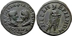 Roman Provincial Coins THRACE. Mesembria. Philip I with Otacilia Severa (244-249). Ae. Obv: AVT M IOVΛ ΦIΛIΠΠOC M ω / T CЄBHPA CЄB. Draped busts of Philip, laureate and cuirassed, and Otacilia Severa,