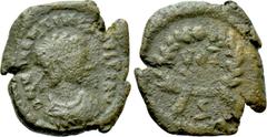 Roman Imperial Coins VALENTINIAN III (425-455). Ae. Rome. Obv: Diademed, draped and cuirassed bust right. Rev: VOT / XX in two lines within wreath; S. RIC 2130. Condition: Near very fine. Weight: 2.01