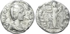 Roman Imperial Coins DIDIA CLARA (Augusta, 193). Denarius. Rome. Obv: DIDIA CLARA AVG. Draped bust right. Rev: HILAR TEMPOR. Hilaritas standing left, holding palm frond and cornucopia. RIC 10; T&M 295