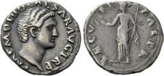 Roman Imperial Coins OTHO (69). Denarius. Rome. Obv: IMP M OTHO CAESAR AVG TR P. Bare head right. Rev: SECVRITAS PR. Securitas standing left, holding wreath and sceptre. RIC² 8. Condition: Very fine. 