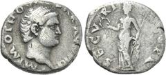 Roman Imperial Coins OTHO (69). Denarius. Rome. Obv: IMP M OTHO CAESAR AVG TR P. Bare head right. Rev: SECVRITAS PR. Securitas standing left, holding wreath and sceptre. RIC² 8. Condition: Fine. Weigh