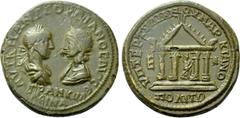 Roman Provincial Coins MOESIA INFERIOR. Marcianopolis. Gordian III, with Tranquillina (238-244). Ae. Obv: AVT K M ANT ΓOPΔIANOC AVΓ CE TPANKIΛΛEINA. Laureate, draped and cuirassed bust of Gordian and 