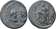 Roman Provincial Coins THRACE. Mesembria. Gordian III with Tranquillina (238-244). Ae. Obv: AVT K M ANT ΓΟΡΔΙΑΝΟC [...]. Laureate, draped and cuirassed bust of Gordian and draped bust of Tranquillina,