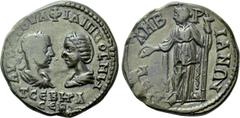 Roman Provincial Coins THRACE. Mesembria. Philip I the Arab with Otacilia Severa (244-249). Ae. Obv: AVT M IOVA ΦΙΛΙΠΠΟC M WT CEBHPA CEB. Laureate, draped and cuirassed bust of Philip and draped bust 