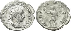 Roman Imperial Coins AEMILIAN (253). Antoninianus. Rome. Obv: IMP CAES AEMILIANVS P F AVG. Radiate, draped and cuirassed bust right. Rev: MARTI PACIF. Mars advancing left, holding branch, shield and s