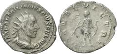 Roman Imperial Coins AEMILIAN (253). Antoninianus. Rome. Obv: IMP AEMILIANVS PIVS FEL AVG. Radiate, draped and cuirassed bust right. Rev: DIANAE VICTRI. Diana standing left, holding bow and arrow. RIC