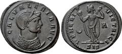 Roman Imperial Coins GALERIA VALERIA (Augusta, 293-311). Follis. Siscia. Obv: GAL VALERIA AVG. Draped bust right, wearing stephane. Rev: VENERI VICTRICI / SIS. Venus standing left, holding apple and l