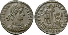 Roman Imperial Coins CONSTANS (337-350). Centenionalis. Siscia. Obv: D N CONSTANS P F AVG. Diademed, draped and cuirassed bust right. Rev: FEL TEMP REPARATIO / ΓSIS. Constans standing left in galley l