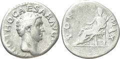 Roman Imperial Coins OTHO (69). Denarius. Rome. Obv: IMP OTHO CAESAR AVG TR P. Bare head right. Rev: PONT MAX. Vesta seated left, holding patera and sceptre. RIC 24. Condition: Near very fine. Weight: