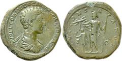 Roman Imperial Coins COMMODUS (177-192). Sestertius. Rome. Obv: L AVREL COMMODO CAES AVG FIL GERM SARM. Bareheaded, draped and cuirassed bust right. Rev: IOVI CONSERVATORI / S - C. Jupiter standing le