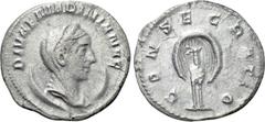 Roman Imperial Coins DIVA MARINIANA (Died before 253). Antoninianus. Rome. Struck under Valerian I. Obv: DIVAE MARINIANAE. Veiled and draped bust right, set upon crescent. Rev: CONSECRATIO. Peacock st
