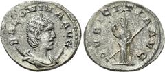 The K.L. Collection of Late Roman Coins SALONINA (Augusta, 254-268). Antoninianus. Antioch. Obv: SALONINA AVG. Draped bust right, wearing stephane and set upon crescent. Rev: PVDICITIA AVG. Pudicitia 
