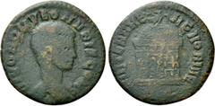 The K.L. Collection of Late Roman Coins DIVUS ROMULUS (Died 309). Quarter Follis. Rome. Struck under Maxentius. Obv: DIVO ROMVLO N V BIS CONS. Bare head right. Rev: AETERNAE MEMORIAE / RP. Domed shrin
