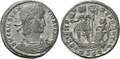 The K.L. Collection of Late Roman Coins CONSTANTIUS II (337-361). Ae. Thessalonica. Obv: D N CONSTANTIVS P F AVG. Diademed, draped and cuirassed bust right. Rev: FEL TEMP REPARATIO / TES E. Constantiu