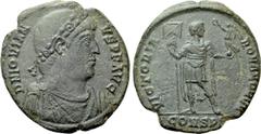 The K.L. Collection of Late Roman Coins JOVIAN (363-364). Double Maiorina. Constantinopole . Obv: D N IOVIANVS P F AVG. Diademed, draped and cuirassed bust right . Rev: VICTORIA ROMANORVM / CONSPR. Jo