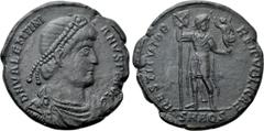 The K.L. Collection of Late Roman Coins VALENTINIAN I (364-375). Maiorina. Aquileia. Obv: DN VALENTINIANVS P F AVG. Diademed, draped and cuirassed bust right. Rev: RESTITVOR REI PVBLICAE / SMAQS. Empe
