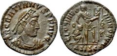The K.L. Collection of Late Roman Coins GRATIAN (367-383). Follis. Siscia. Obv: DN GRATIANVS PF AVG. Diademed, draped and cuirassed bust right. Rev: GLORIA ROMANORVM / ΔSISCE. Gratian advancing right,