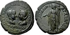 Roman Provincial Coins THRACE. Anchialus. Gordian III, with Tranquillina (238-244). Ae. Obv: AVT K M ANT ΓOPΔIANOC AVΓ CEB / TPANKVΛΛEINA. Draped busts of Gordian, laureate and cuirassed, and Tranquil
