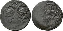 Medieval Coins BULGARIA. Ivan Sratsimir (1352/55-1396). Trachy. Obv: Imperial double eagle. Rev: Half-length bust of Ivan Sracimir facing, holding eagle-tipped sceptre, monograms flanking. D&D 10.2.1.