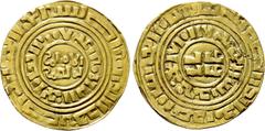 Medieval Coins CRUSADERS. Jerusalem. (1148/9-1187). GOLD Bezant. Acre mint. Imitating a dinar of the Fatimid caliph al-Amir. Obv: Legend in two lines; legend in two lines around. Rev: Legend in two li