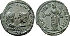 Roman Provincial Coins THRACE. Mesambria. Gordian III with Tranquillina (238-244). Ae. Obv: AVT K M ANT ΓOPΔIANOC AVΓ CEB / TPANKVΛΛINA. Laureate, draped and cuirassed bust of Gordian and draped bust 