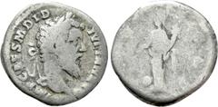 Roman Imperial Coins DIDIUS JULIANUS (193). Denarius. Rome. Obv: IMP CAES M DID IVLIAN AVG. Laureate head right. Rev: P M TR P COS. Fortuna standing left, holding rudder on globe and cornucopia. RIC 2