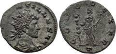 Roman Imperial Coins QUINTILLUS (270). Antoninianus. Mediolanum. Obv: IMP QVINTILLVS AVG. Radiate, draped and cuirassed bust right. Rev: CONCO EXER / T. Concordia standing left, holding standard and c
