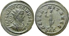 Roman Imperial Coins CARINUS (283-285). Antoninianus. Rome. Obv: IMP C M AVR CARINVS AVG. Radiate, draped and cuirassed bust right. Rev: AETERNIT AVGG / KAΓ. Aeternitas standing left with phoenix on g