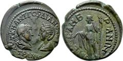 Roman Provincial Coins THRACE. Mesembria. Gordian III with Tranquillina (238-244). Ae. Obv: AVT K M ANT ΓΟΡΔΙΑΝΟC [...]. Laureate, draped and cuirassed bust of Gordian and draped bust of Tranquillina,